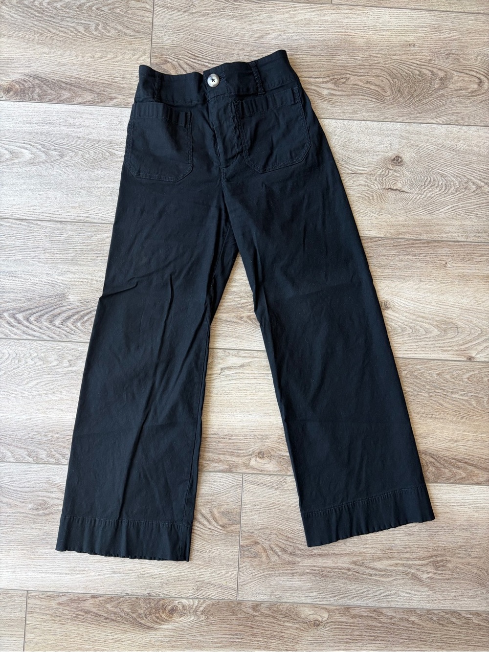 Maeve The Collette Black Wide-Leg Pants